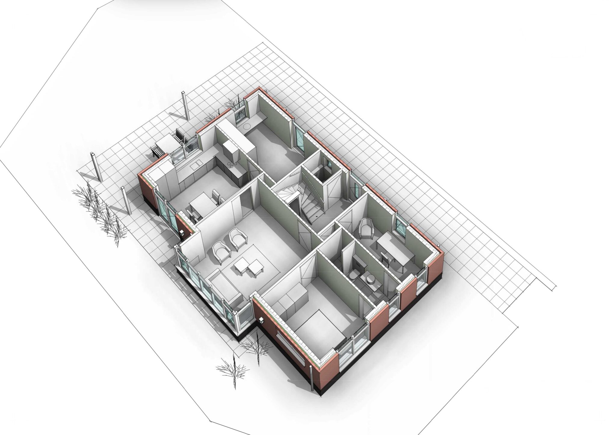 3D Model Plattegrond Levensloopbestendige woning